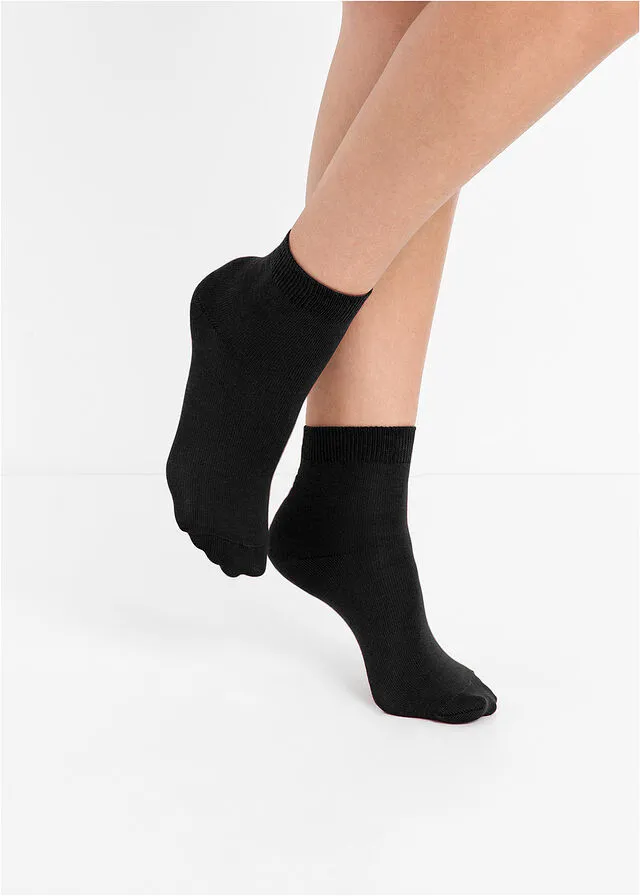 Calcetines cortos (10 pares) de algodón orgánico Negro